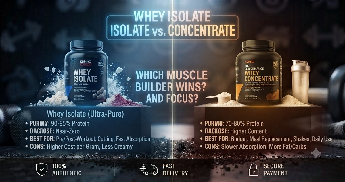 Whey Isolate vs. Concentrate: Which Muscle Builder Wins?