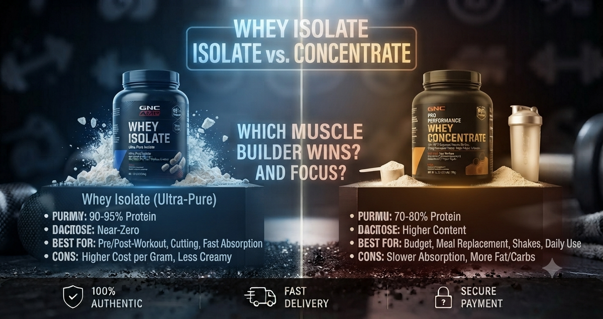 Whey Isolate vs. Concentrate: Which Muscle Builder Wins?