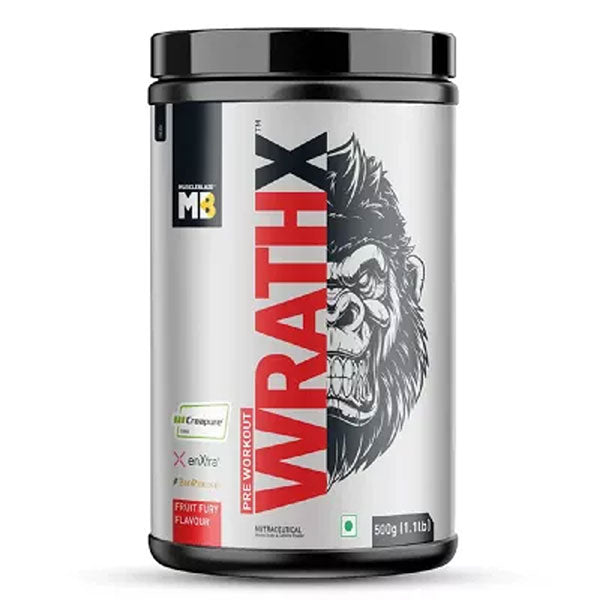 MuscleBlaze Pre Workout WrathX, 500 g