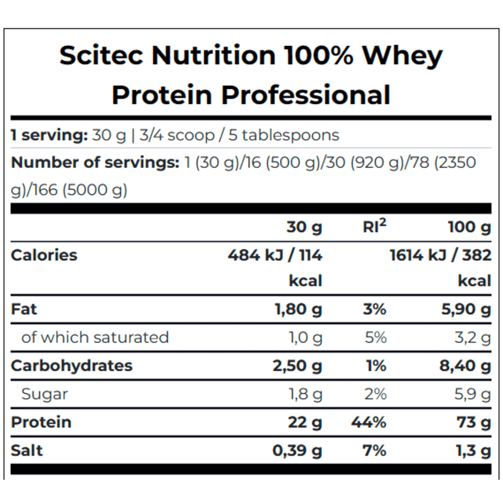 Scitec Nutrition 100% Whey Protein Professional 2.35 kg