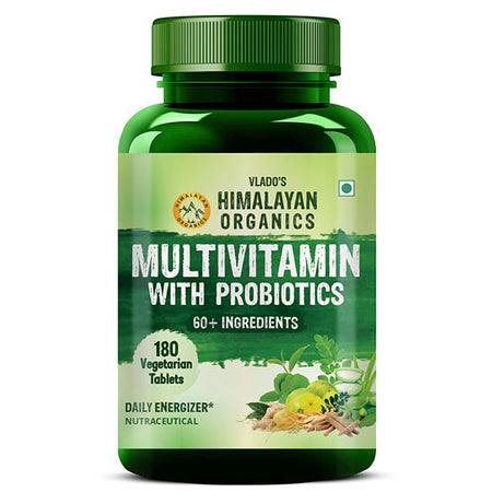 Vlado's Himalayan Organics Multivitamin for men & women with 60 ingredients - with probiotics - Immunity, Energy, Metabolism, and Muscle Function