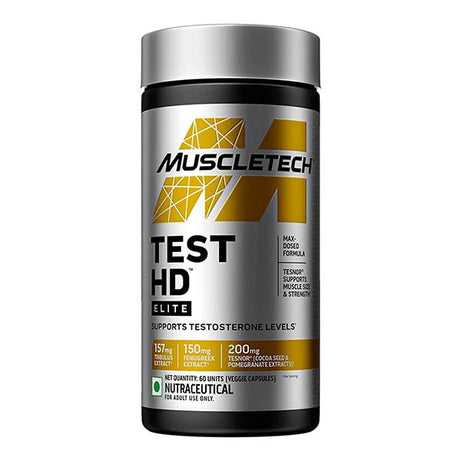 MuscleTech Test HD Elite, Testosterone Booster, Tesnor Extract 200mg, Tribulus Extract 157mg, Fenugreek Extract 150mg, Ashwagandha Extract 62.5mg, Stinging Needle Extract 50mg, Korean Ginseng Extarct