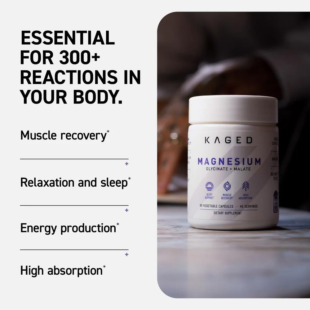 Kaged Muscle Magnesium Glycinate + Malate, 90 veggie capsule(s)