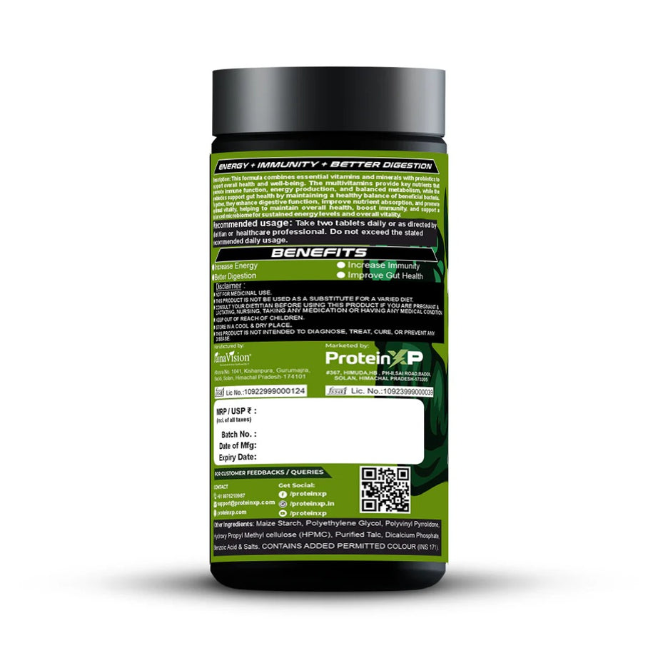 Proteinxp Multivitamin with Probiotics-For Men and Women