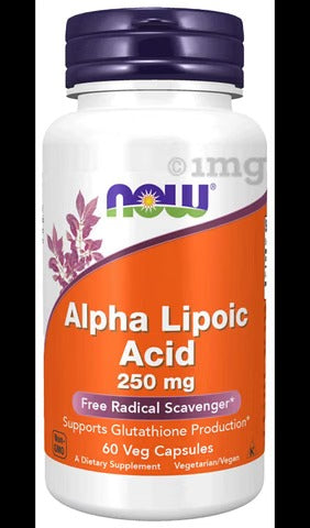 Now Alpha Lipoic Acid 250mg  60 Veg Capsule