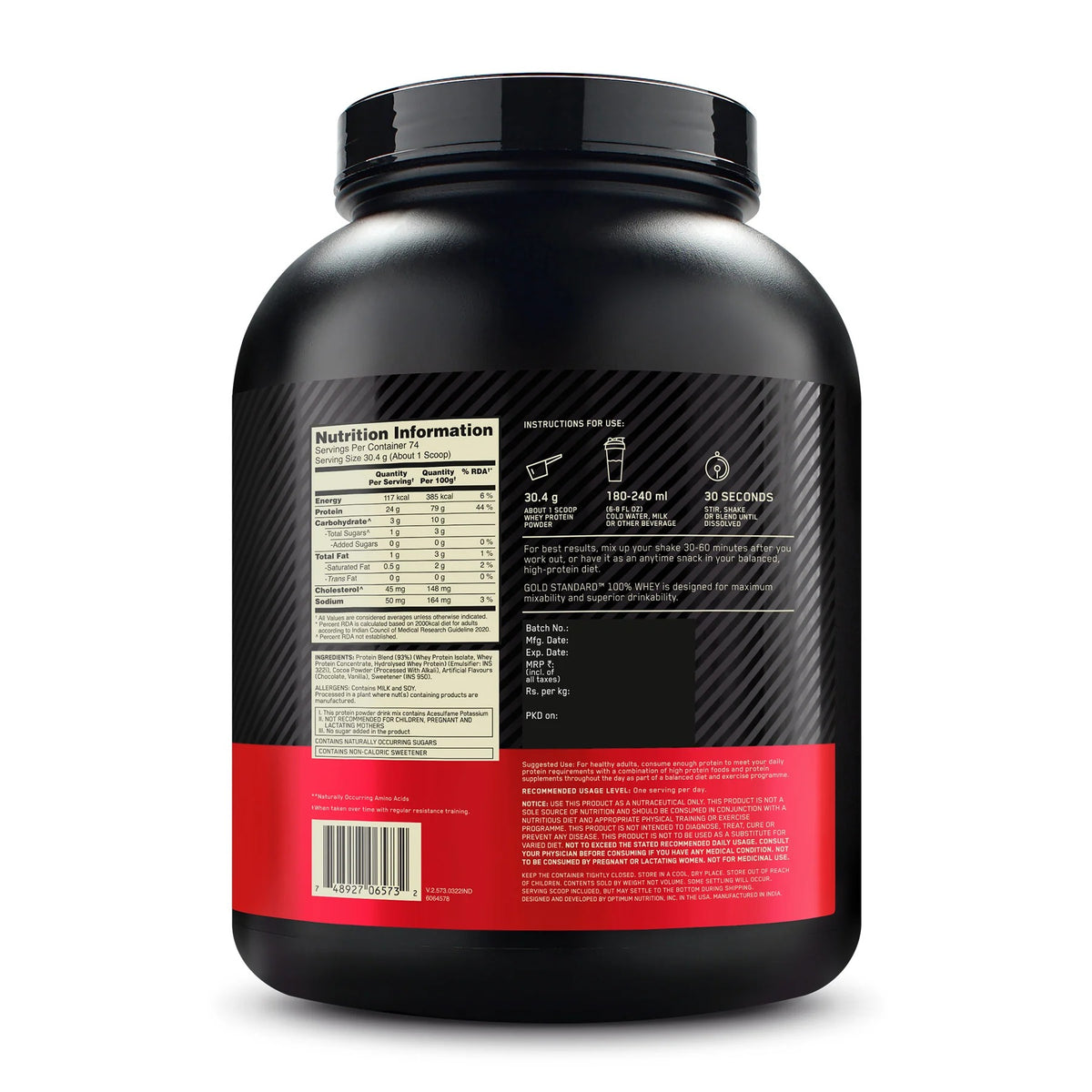Gold Standard 100% Whey Protein Powder  5lbs