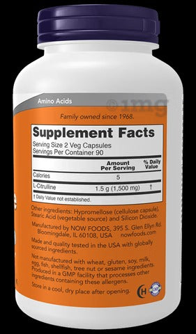 Now L-Citrulline 750mg Capsule