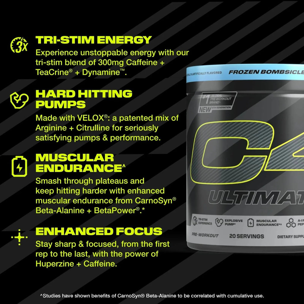 Cellucor C4 Ultimate Pre Workout Powder | 20 Servings