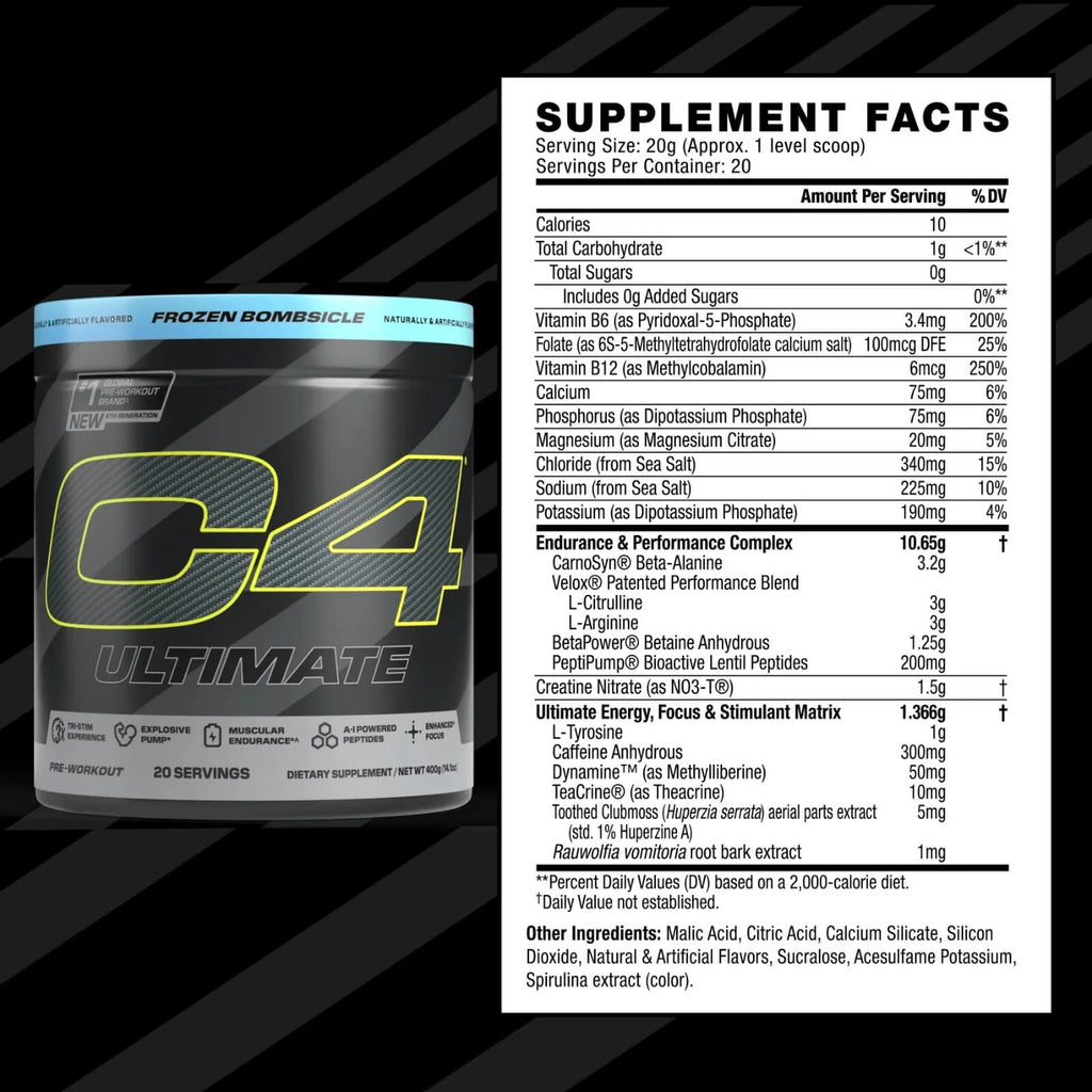 Cellucor C4 Ultimate Pre Workout Powder | 20 Servings