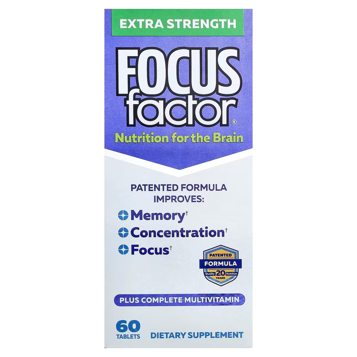 Focus Factor, Nutrition For The Brain, 60 Tablets extra strenght