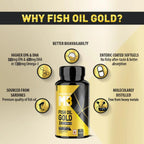 MuscleBlaze Fish Oil Gold 60 Capsules (with Higher Strength EPA & DHA