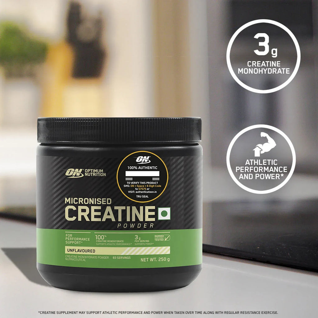 Optimum nutrition micronised creatine powder 250g ( 83serving )