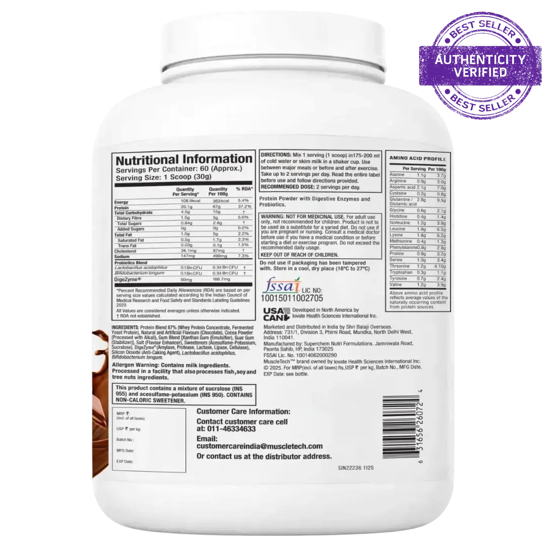 Muscletech™ Advanced Whey Protein+ 1.8kg