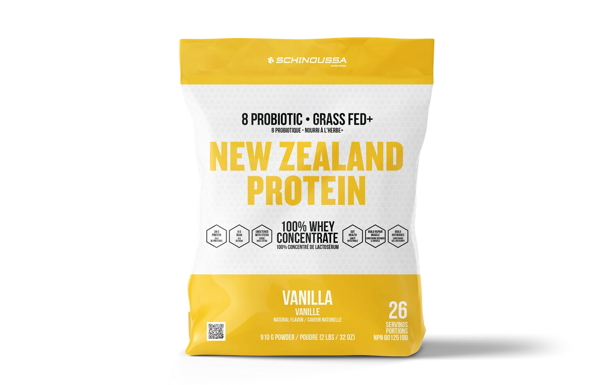 Schinoussa Superfoods  NEW ZEALAND PROBIOTIC WHEY CONCENTRATE PROTEIN POWDER 5lbs (2.23kg)