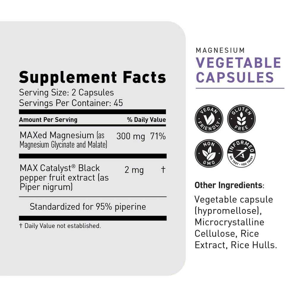 Kaged Muscle Magnesium Glycinate + Malate, 90 veggie capsule(s)