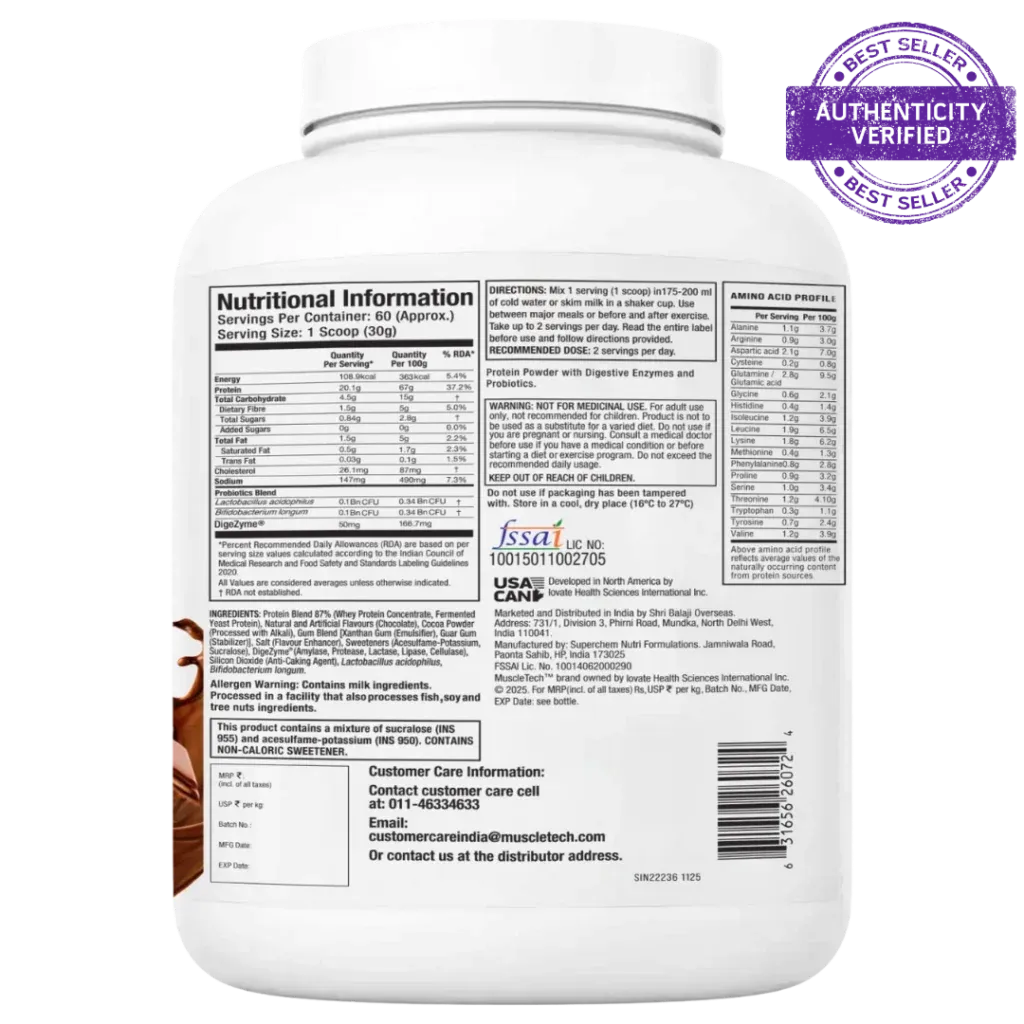 Muscletech™ Advanced Whey Protein+ 1.8kg