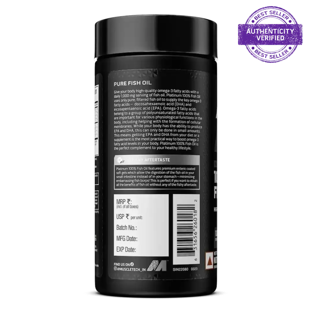 Muscletech™ Platinum Omega Fish Oil 100 units