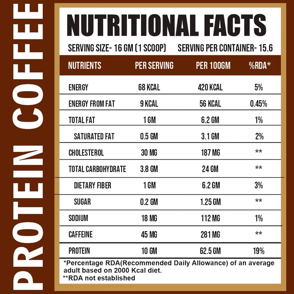 RUN RIPPED UP NUTRITION Protein Coffee