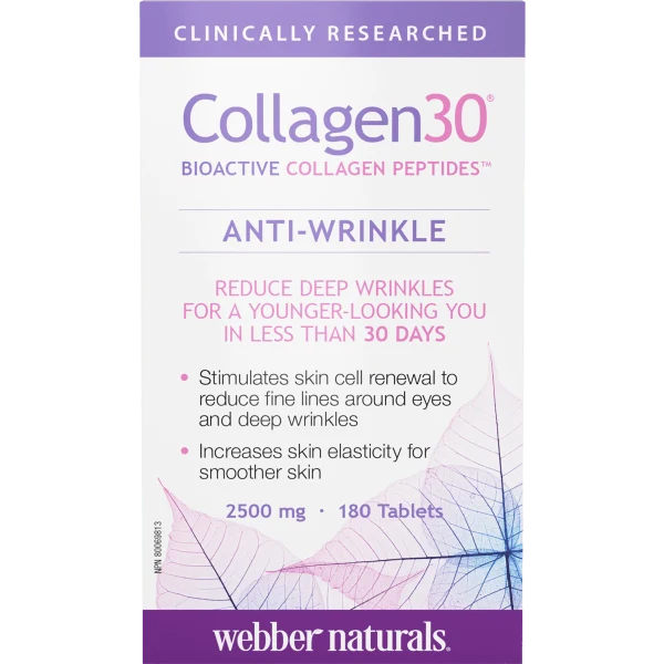 Webber Naturals Collagen30® Anti-Wrinkle Bioactive Collagen Peptides™ Tablets