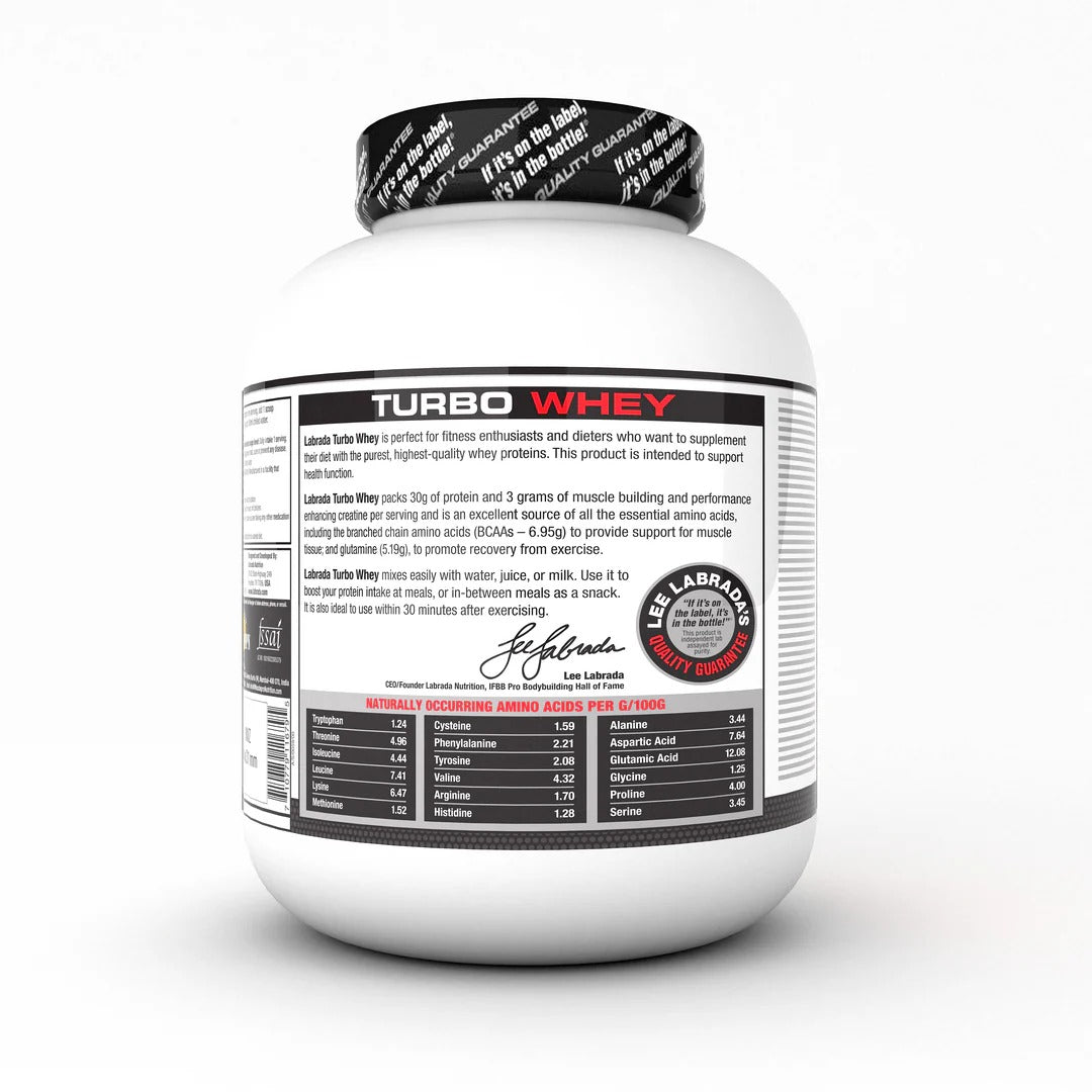 Labrada turbo whey - isolate, concentrate, and creatine 1.8 kg