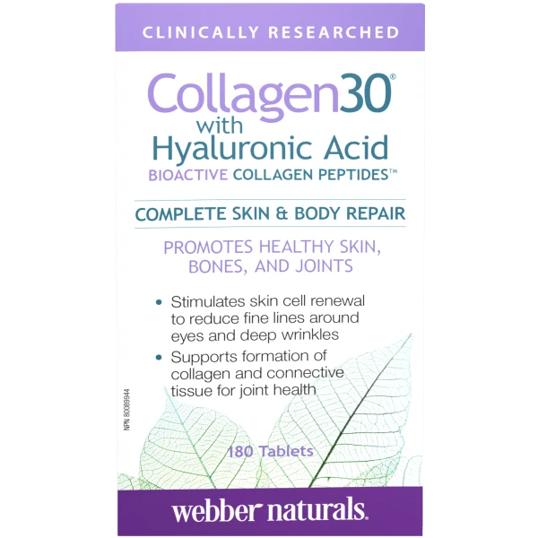 Webber Naturals Collagen30® with Hyaluronic Acid BIOACTIVE COLLAGEN PEPTIDES™ Tablets