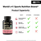 Optimum Nutrition (ON) Opti-Women - Multivitamin Plus For Women , 60 capsules