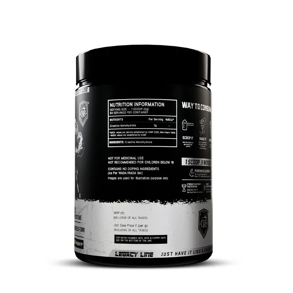Mono Lift – Micronized Creatine Monohydrate For Explosive Strength & Power - 83 Servings - Unflavoured