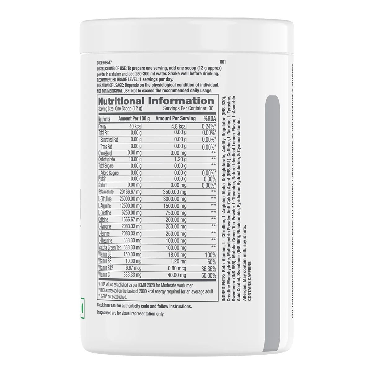 GNC Pro Performance Pre-Workout
