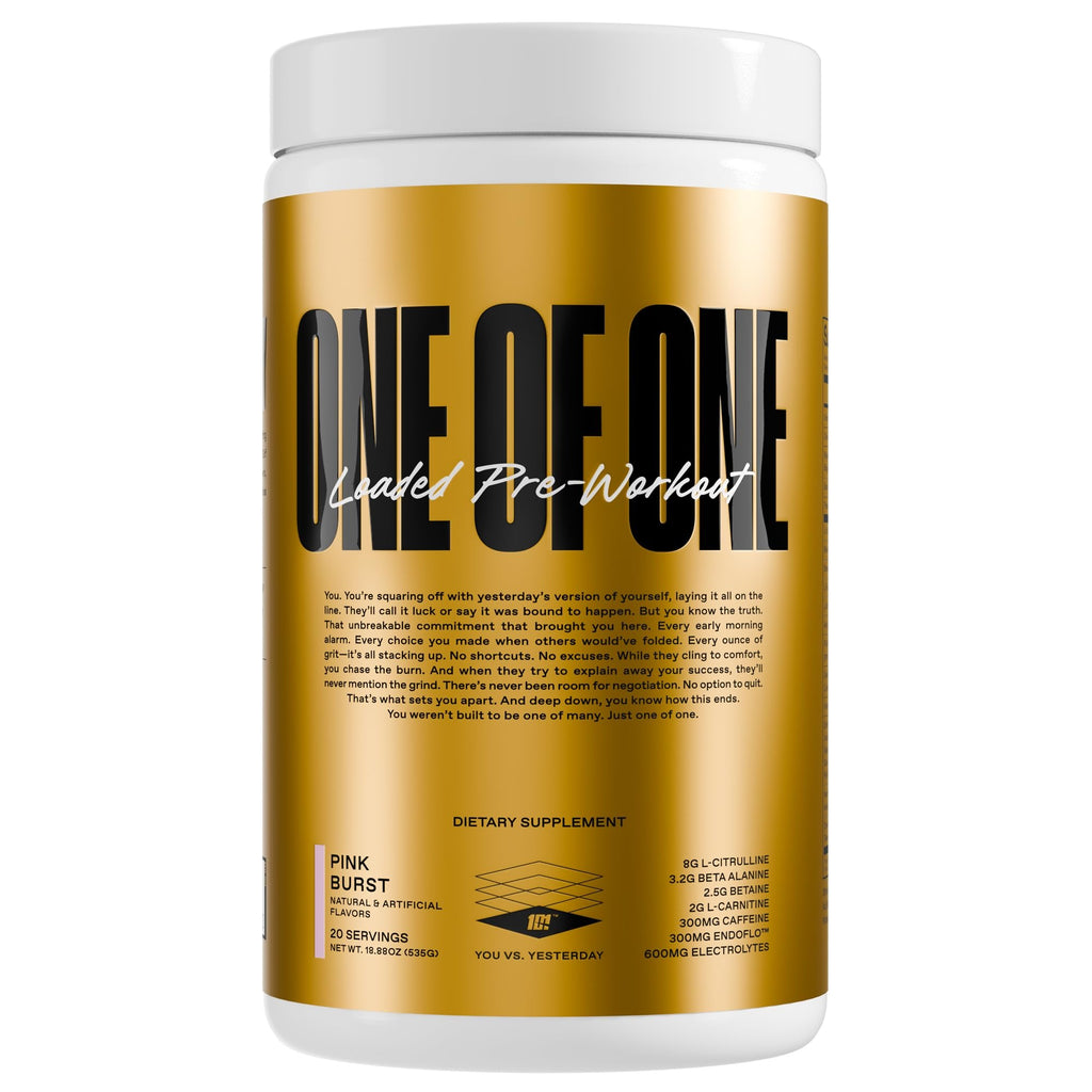 ONE OF ONE Loaded Pre-Workout – High-Stim Energy, Focus & Endurance with EndoFlo™, Genius Pure™ Alpha GPC, NeuroRush™, Dynamine®, No Crash, Gluten Free