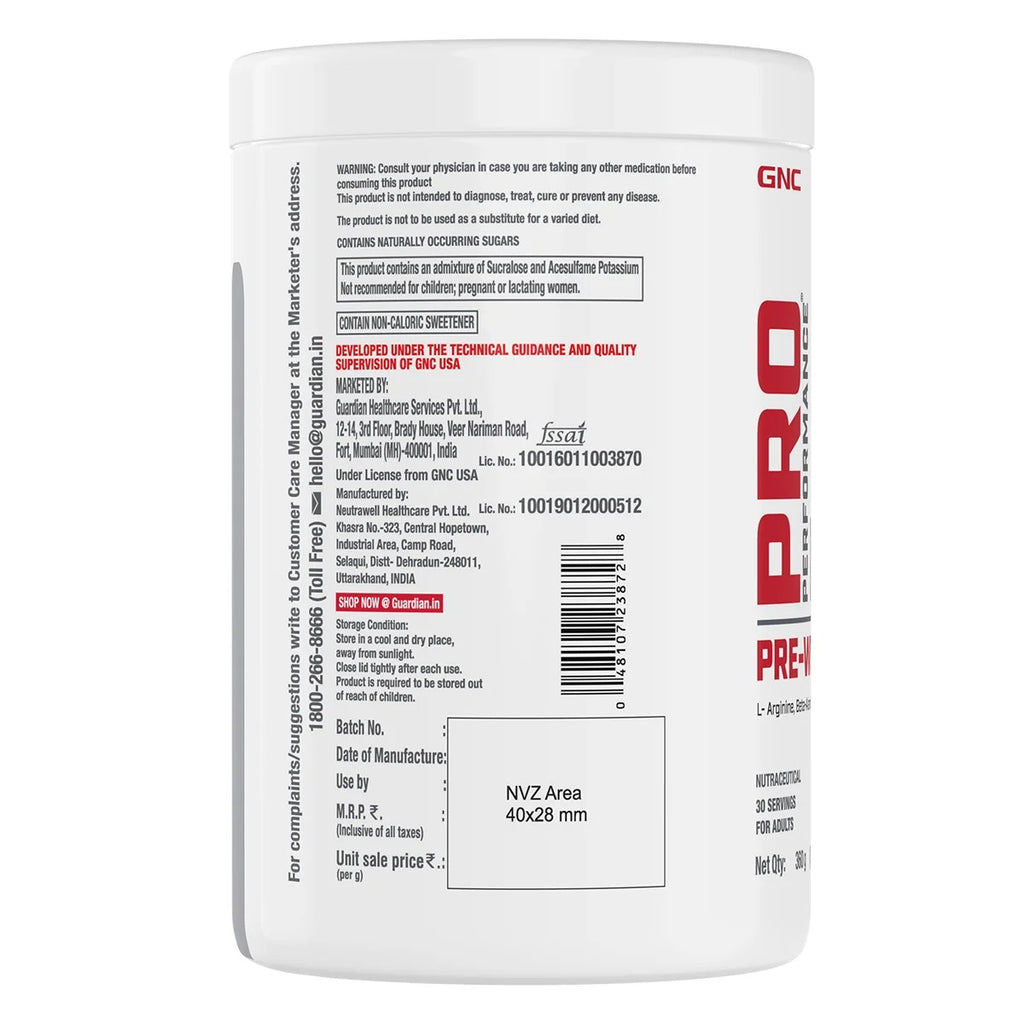 GNC Pro Performance Pre-Workout