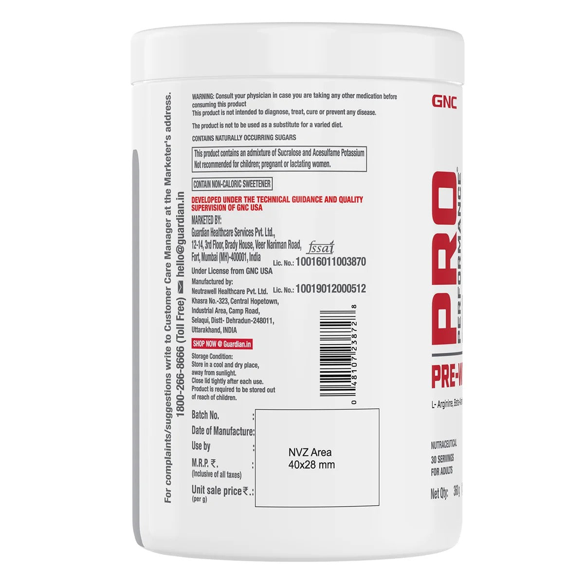 GNC Pro Performance Pre-Workout