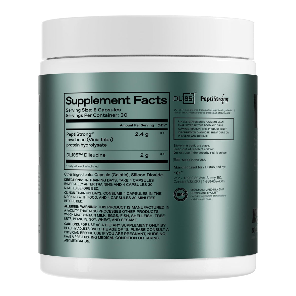 ONE OF ONE Peptide Builder – Advanced Muscle-Building & Recovery Formula with PeptiStrong® & DL185™, Enhances Muscle Protein Synthesis, Supports Muscle Health and Recovery - Unflavored, 30 Servings