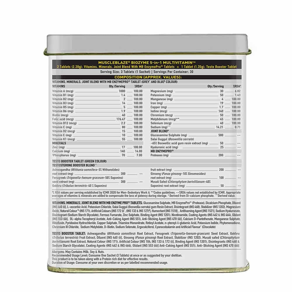 MuscleBlaze Biozyme 5 in 1 Multivitamin
