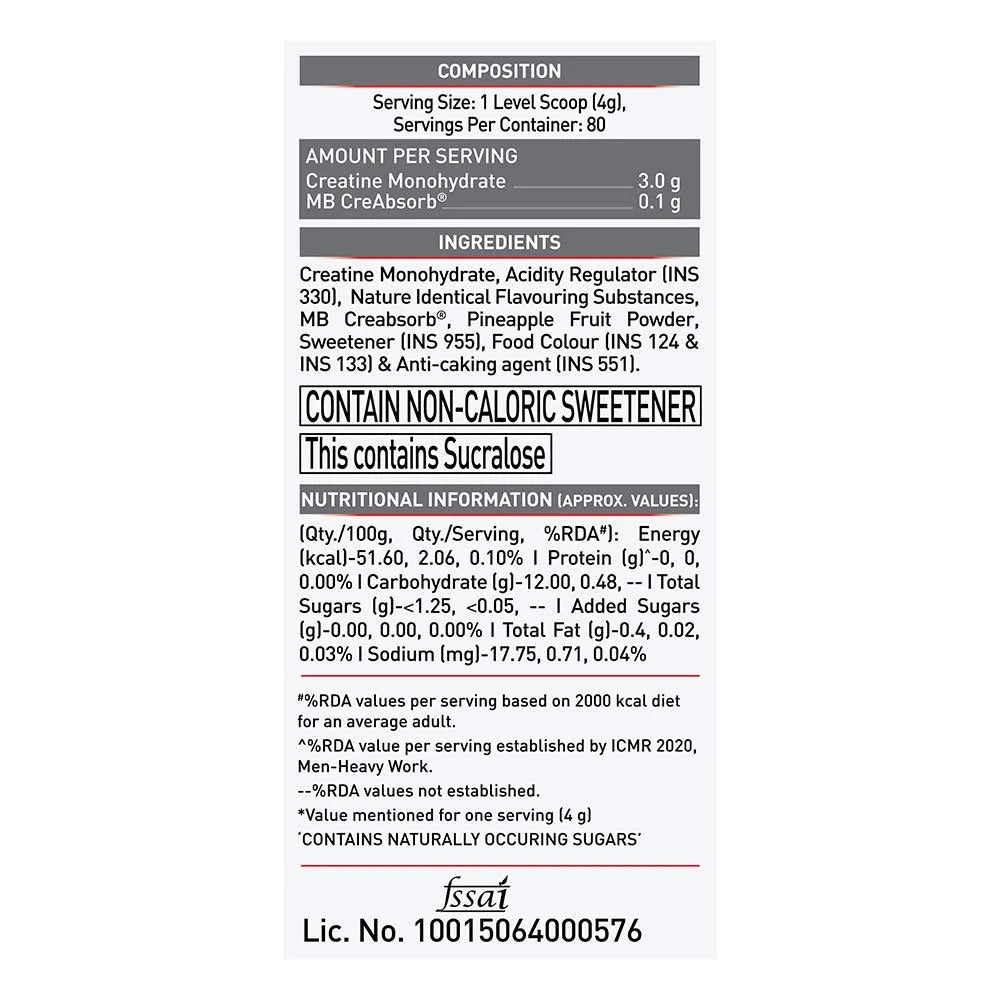 MuscleBlaze Creatine Monohydrate CreAMP