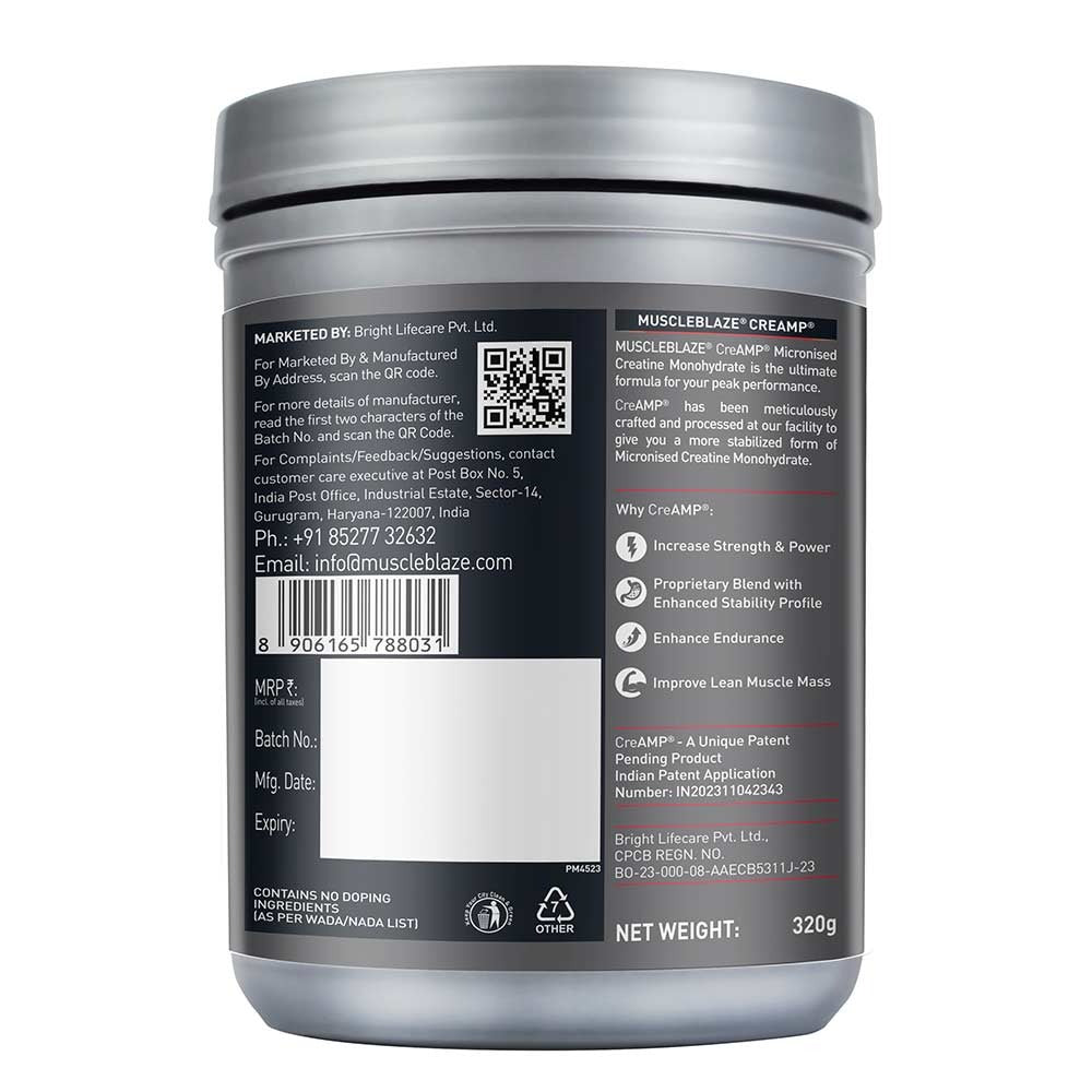 MuscleBlaze Creatine Monohydrate CreAMP